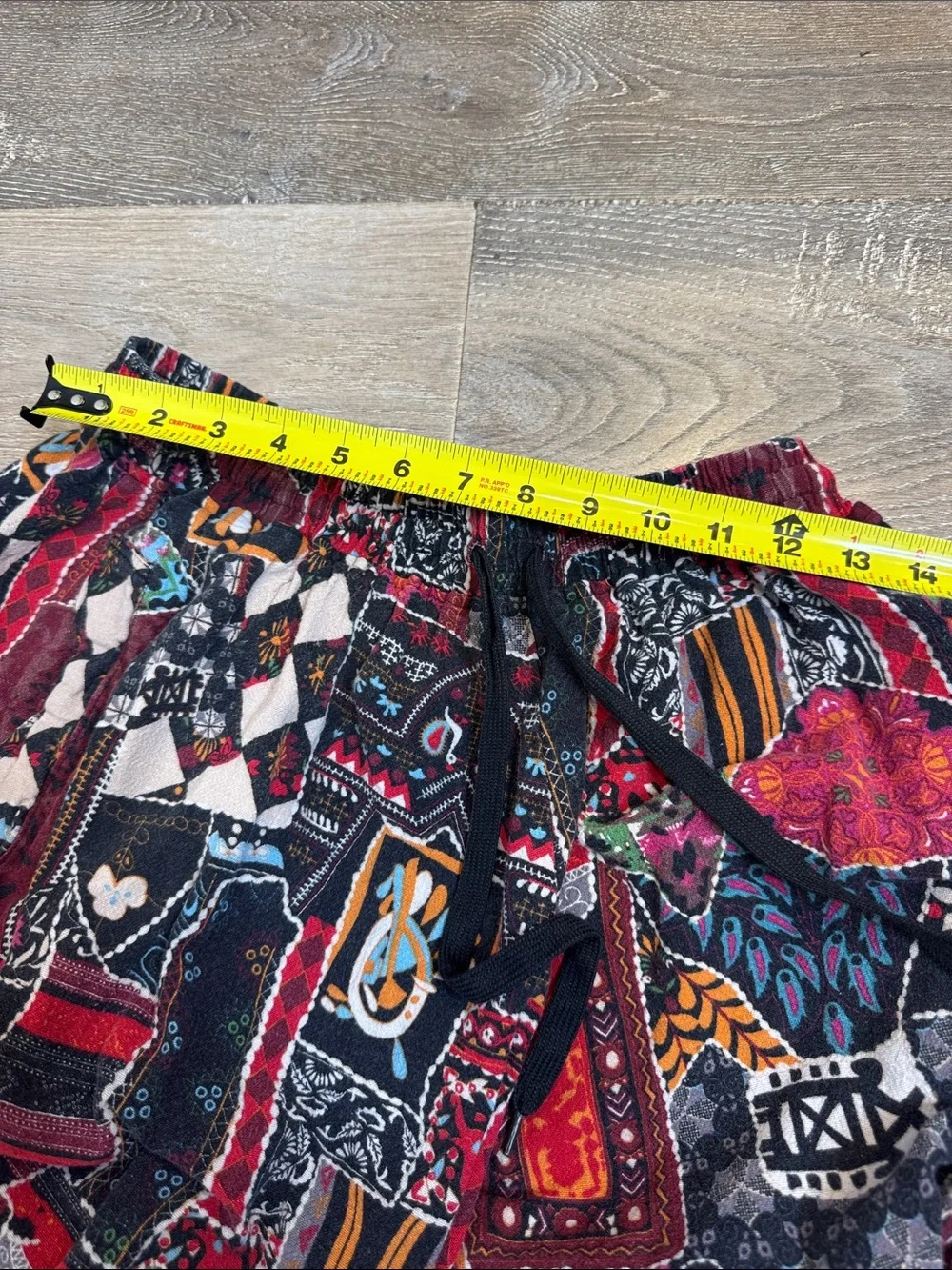 Men's Boho Patchwork Jogger Pants - Red Multi 1430